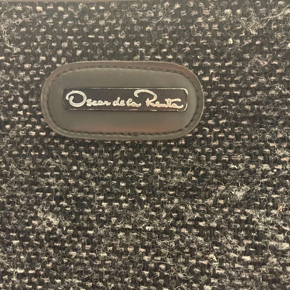 Oscar de la Renta Gray Tweed Men's Travel Luggage
